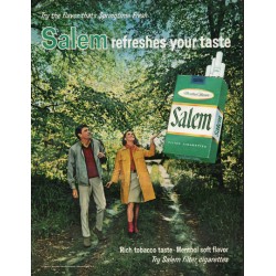 1966 Salem Cigarettes Ad "the flavor that's Springtime Fresh"