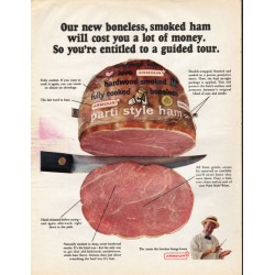 1966 Armour Ham Ad "boneless, smoked ham"
