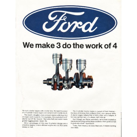 1966 Ford Auto Parts Ad "do the work of 4"