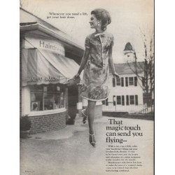 1966 Clairol Haircolor Ad "send you flying"