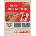 1952 Lucky Strike Ad "Be Happy-Go Lucky!"