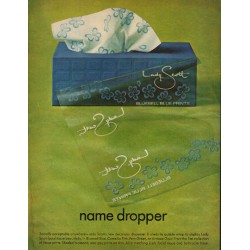 1966 Lady Scott Tissue Paper Ad "name dropper"