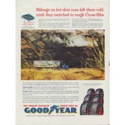 1960 Goodyear Truck Tires Ad "Cross-Ribs"