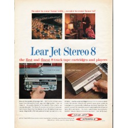 1966 Lear Jet Stereo 8-track Ad "So nice to come home with"