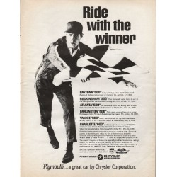 1966 Chrysler Plymouth Ad "Ride with the winner"