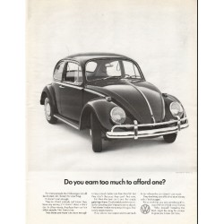 1966 Volkswagen Ad "Do you earn too much" ~ (model year 1966)