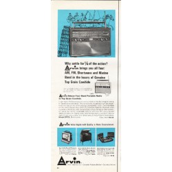 1966 Arvin Portable Radio Ad "sipping a sarsaparilla"