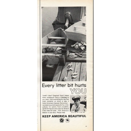 1966 Advertising Council Ad "Every litter bit"