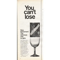 1966 Nutrament Liquid Energy Food Ad "You can't lose"