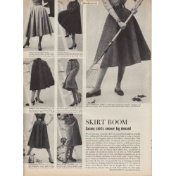 1952 Sacony skirts and blouses Ad "Skirt Boom"