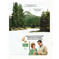 1967 KOOL Cigarettes Ad "Come up to the Kool taste"