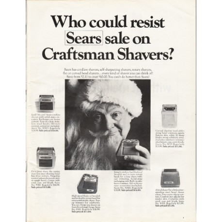 1967 Sears Craftsman Shavers Ad "Who could resist"