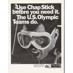 1967 Chap Stick Lip Balm Ad "Use Chap Stick before you need it."