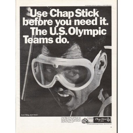 1967 Chap Stick Lip Balm Ad "Use Chap Stick before you need it."