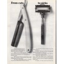 1967 Remington Safety Shaver Ad "From cuts - to nicks"