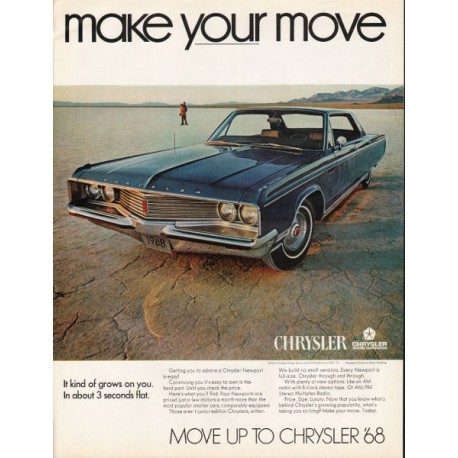 1968 Chrysler Newport Ad "make your move" ~ (model year 1968)