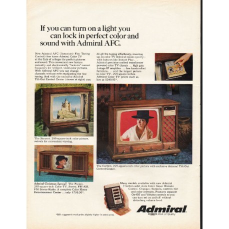 1967 Admiral Television Ad "If you can turn on a light"