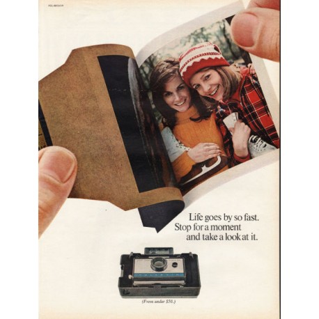 1967 Polaroid Camera Ad "Life goes by so fast"