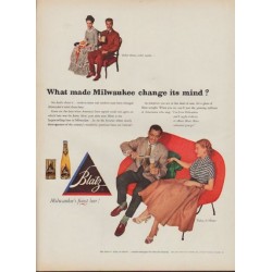 1952 Blatz Beer Ad "What made Milwaukee change its mind?"