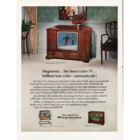 1967 Magnavox Television Ad "the finest color TV"