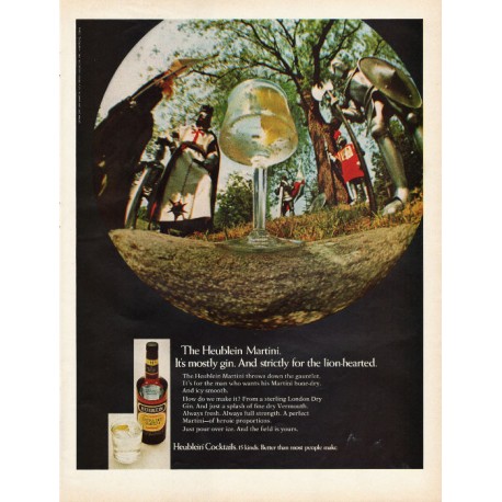 1967 Heublein Cocktails Ad "The Heublein Martini"