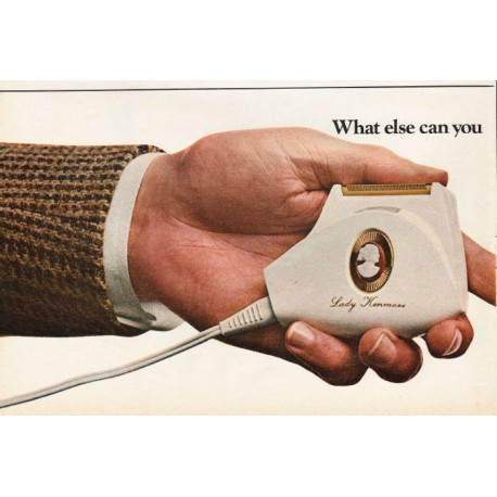 1967 Sears Lady Kenmore Shaver Ad "What else can you give"