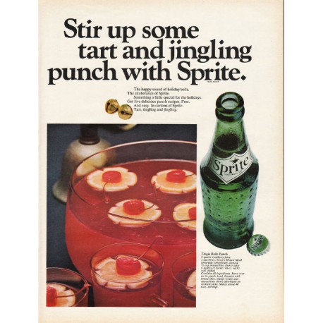 1967 Sprite Soda Pop Ad "Stir up some tart"