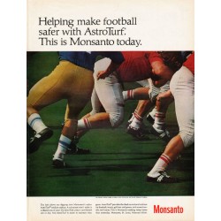 1967 Monsanto AstroTurf Ad "make football safer"