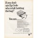 1967 Advertising Council -- Zip Codes Ad "holding the bag"