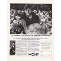 1967 Mutual of New York (MONY) Ad "I'm supporting 5,000 turkeys"