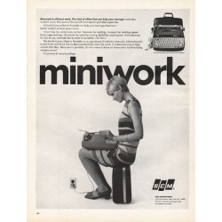 1967 SCM Corporation Ad "Miniwork is efficient work"