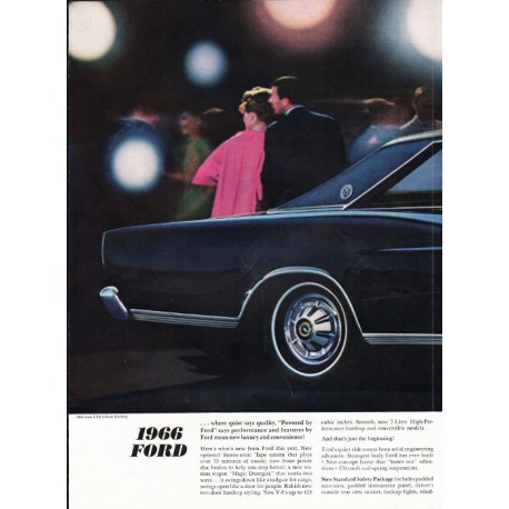 1966 Ford LTD Ad "For 1966, Quiet Quality" ~ (model year 1966)
