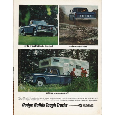 1966 Dodge Camper Special Ad "a truck that looks this good" ~ (model year 1966)