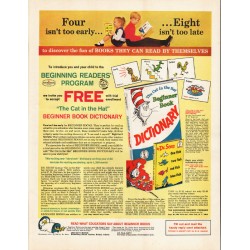 1965 Dr. Seuss Beginner Book Dictionary Ad "fun of books"