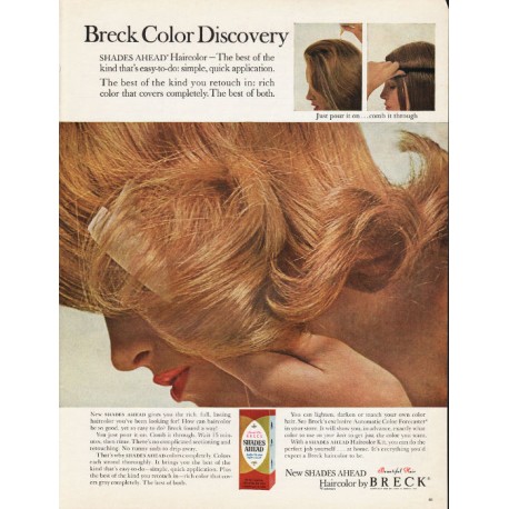 1965 Breck Haircolor Ad "Breck Color Discovery"