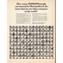 1965 Metropolitan Life Insurance Ad "45,000,000"