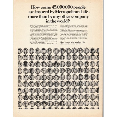 1965 Metropolitan Life Insurance Ad "45,000,000"