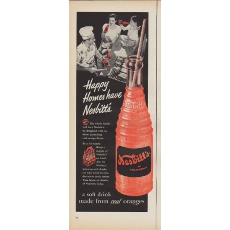 1952 Nesbitt's Ad "Happy Homes have Nesbitt's"