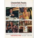 1965 Chesterfield Cigarettes Ad "Chesterfield People: They like a mild smoke"