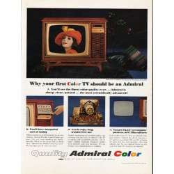 1965 Admiral Television Ad "your first Color TV should be an Admiral"