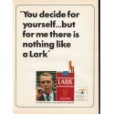 1965 Lark Cigarettes Ad "You decide for yourself"