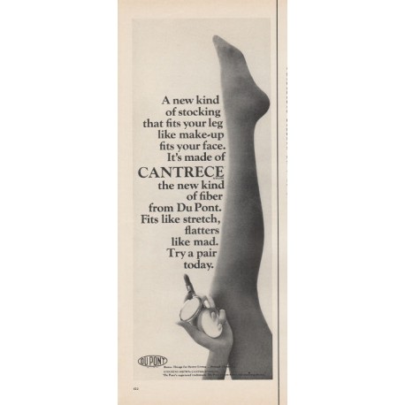 1965 Du Pont Stocking Ad "new kind of stocking"