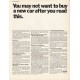 1965 Volvo Ad "after you read this" ~ ad date: October 1965