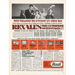 1965 Rexall Stores Ad "Win $10,000 to invest"