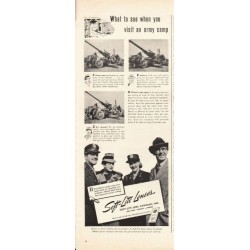 1944 Soft-Lite Lenses Ad "visit an army camp"