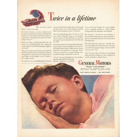 1944 General Motors Ad "Twice in a lifetime"