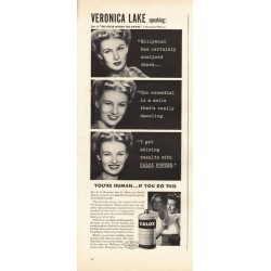 1944 Calox Tooth Powder Ad "Veronica Lake speaking"