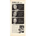 1944 Calox Tooth Powder Ad "Veronica Lake speaking"