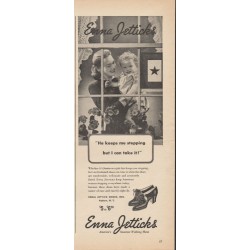 1944 Enna Jetticks Shoes Ad "He keeps me stepping"