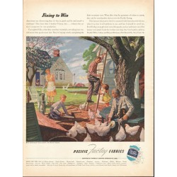 1944 Pacific Factag Fabrics Ad "Fixing to Win"